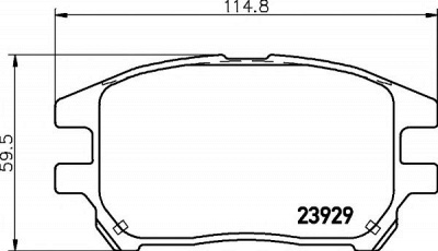 HELLA PAGID 8db355010441 -  Комплект тормозных колодок, дисковый тормоз